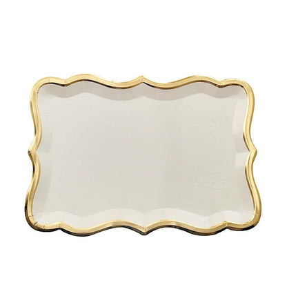 Home Collection Pack of 10 Rectangle Paper Serving Trays 14-Inch