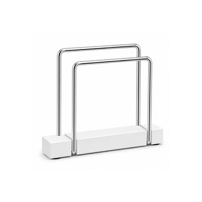 Home Collection Iron and Rustic Wood Standing Napkin Holder for Table and Countertop