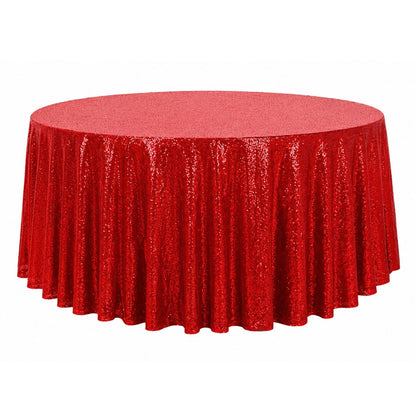 Home Collection Round Sequined Tablecloth 108 Inch