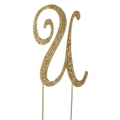 Home Collection Letter Crystal Rhinestone Cake Topper 4.5 Inch