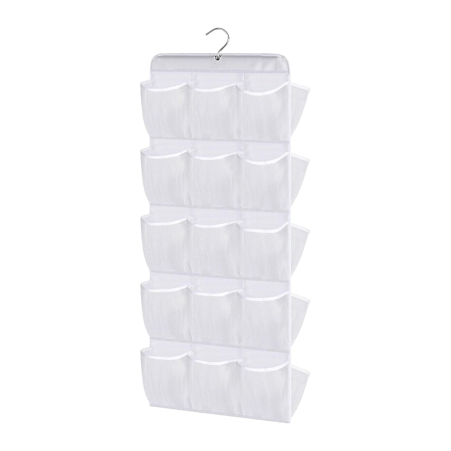 Home Collection 30 Pocket Dual-Sided Hanging Shoe Organizer with Rotating Hanger for Closet