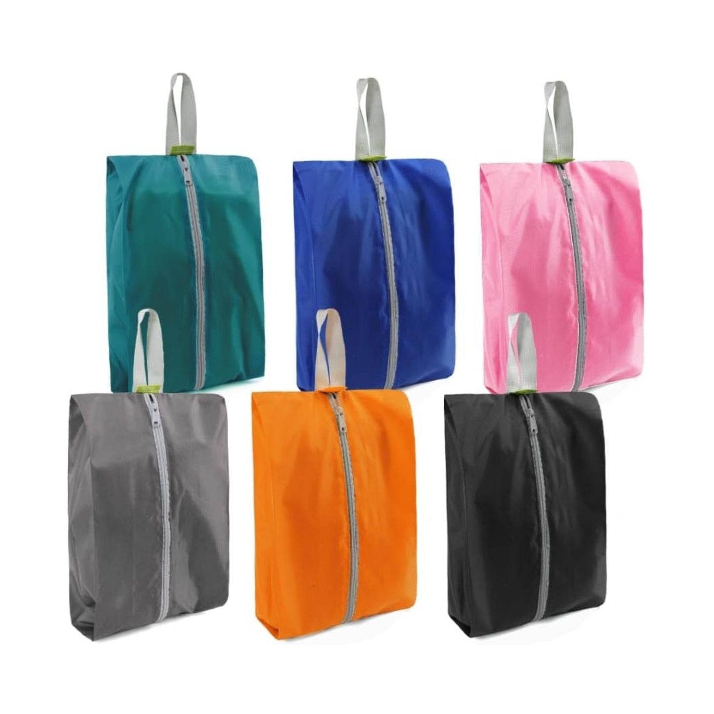 Home Collection Pack of 6 Travel Shoe Bags with Zipper and Handle