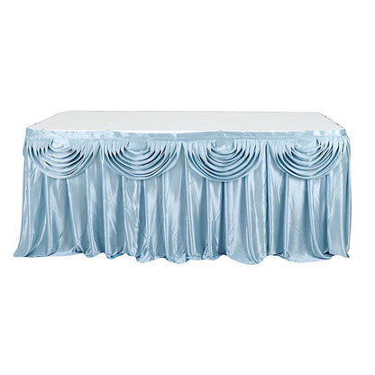 Home Collection Satin Classic Drape Table Skirt 29 Inch