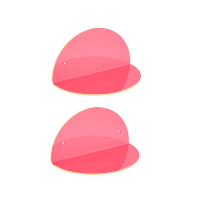 Home Collection Pack of 2 Acrylic Floating Wall Shelves for Home Display 8 Inch