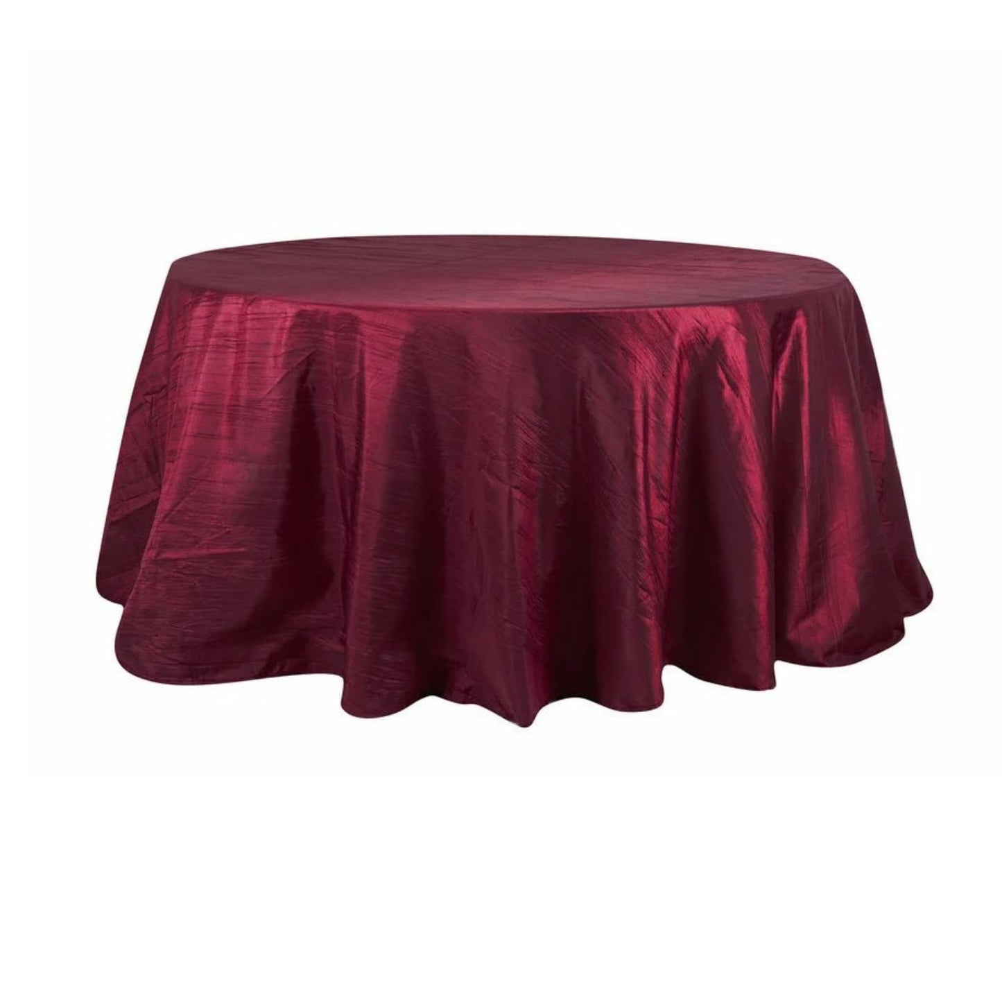 Home Collection Round Crinkled Taffeta Tablecloth 132"