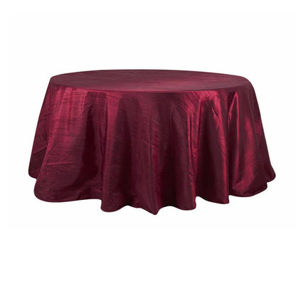 Home Collection Round Crinkled Taffeta Tablecloth 132"