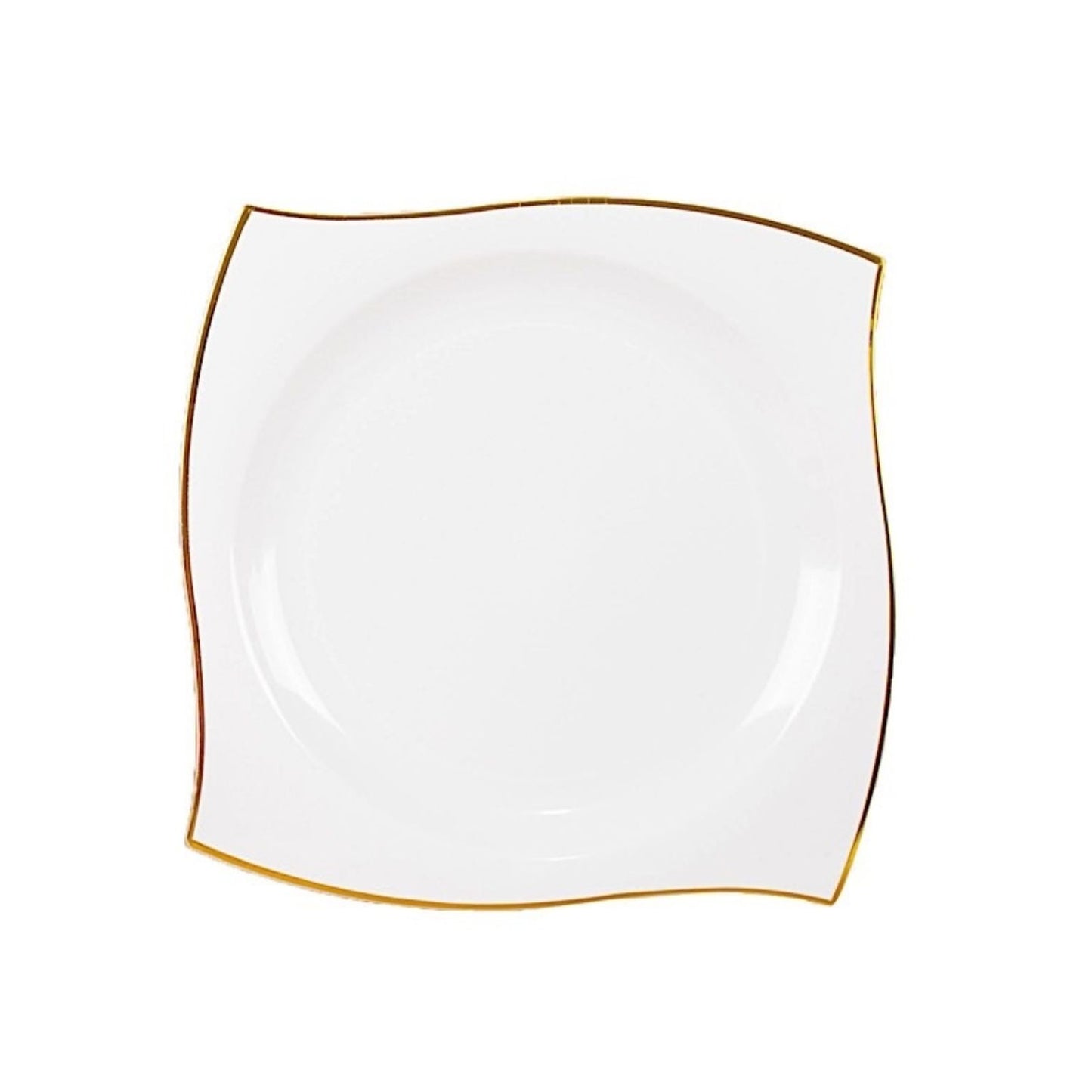 Home Collection Pack of 10 Square Plastic Salad Plates 10"