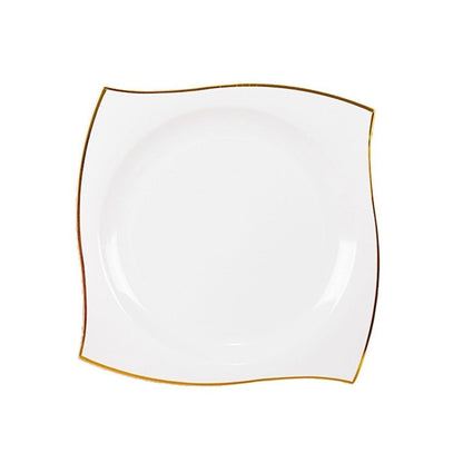 Home Collection Pack of 10 Square Plastic Salad Plates 10"