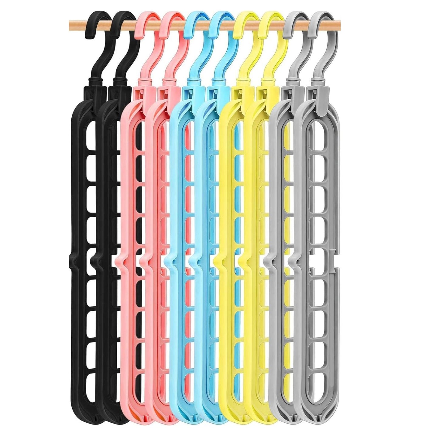 Home Collection Magic Space Saving Hangers with 9 Holes Closet Organizer