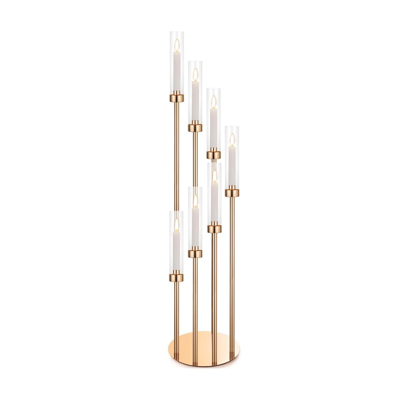 Home Collection 7-Arm Metal Candelabra Candle Holder