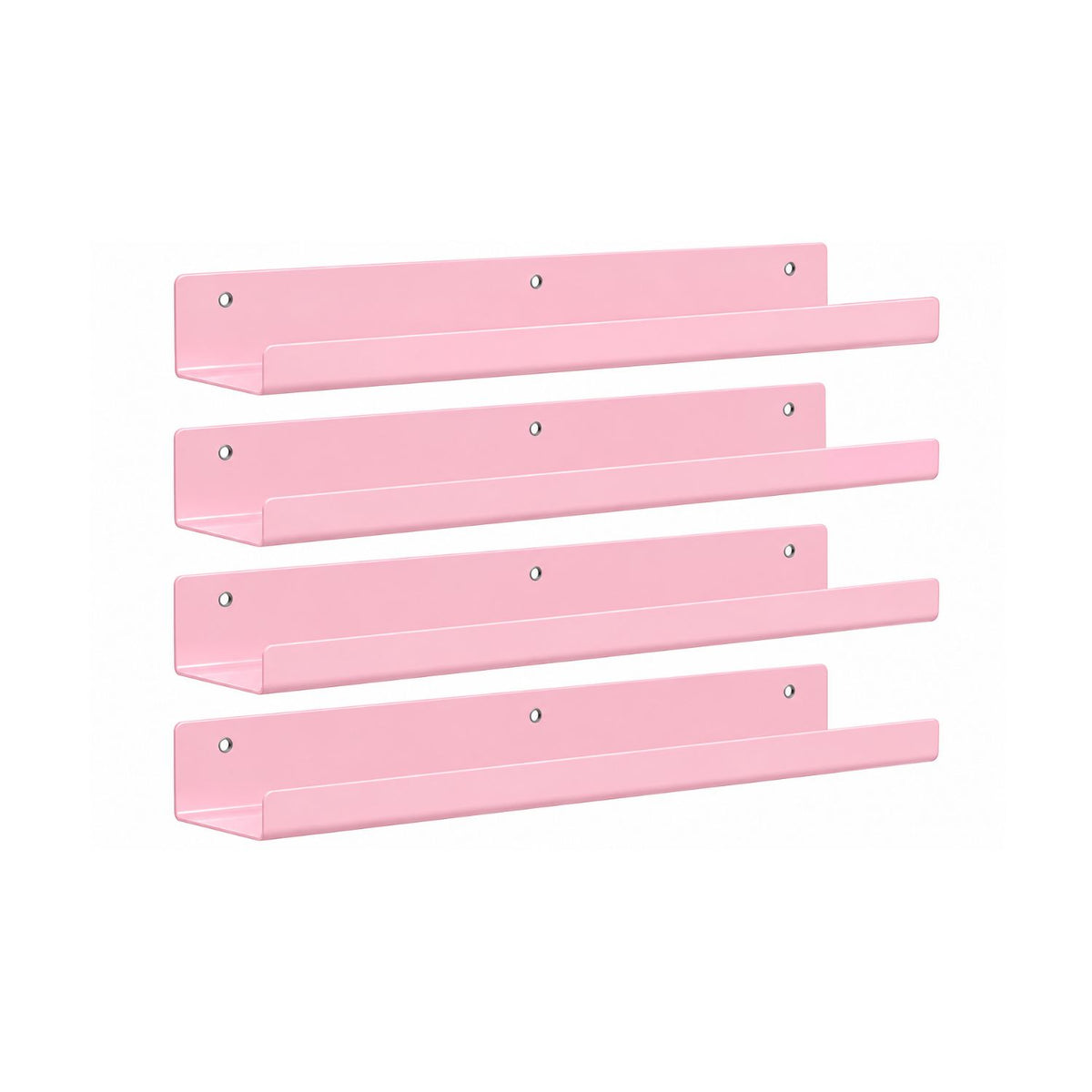 Home Collection Pack of 4 Acrylic Floating Wall Shelves for Display and Organization 15 Inch