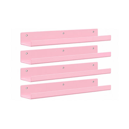 Home Collection Pack of 4 Acrylic Floating Wall Shelves for Display and Organization 15 Inch