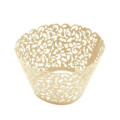 Home Collection Pack of 25 Laser Cut Lace Paper Cupcake Liners Muffin Wrappers