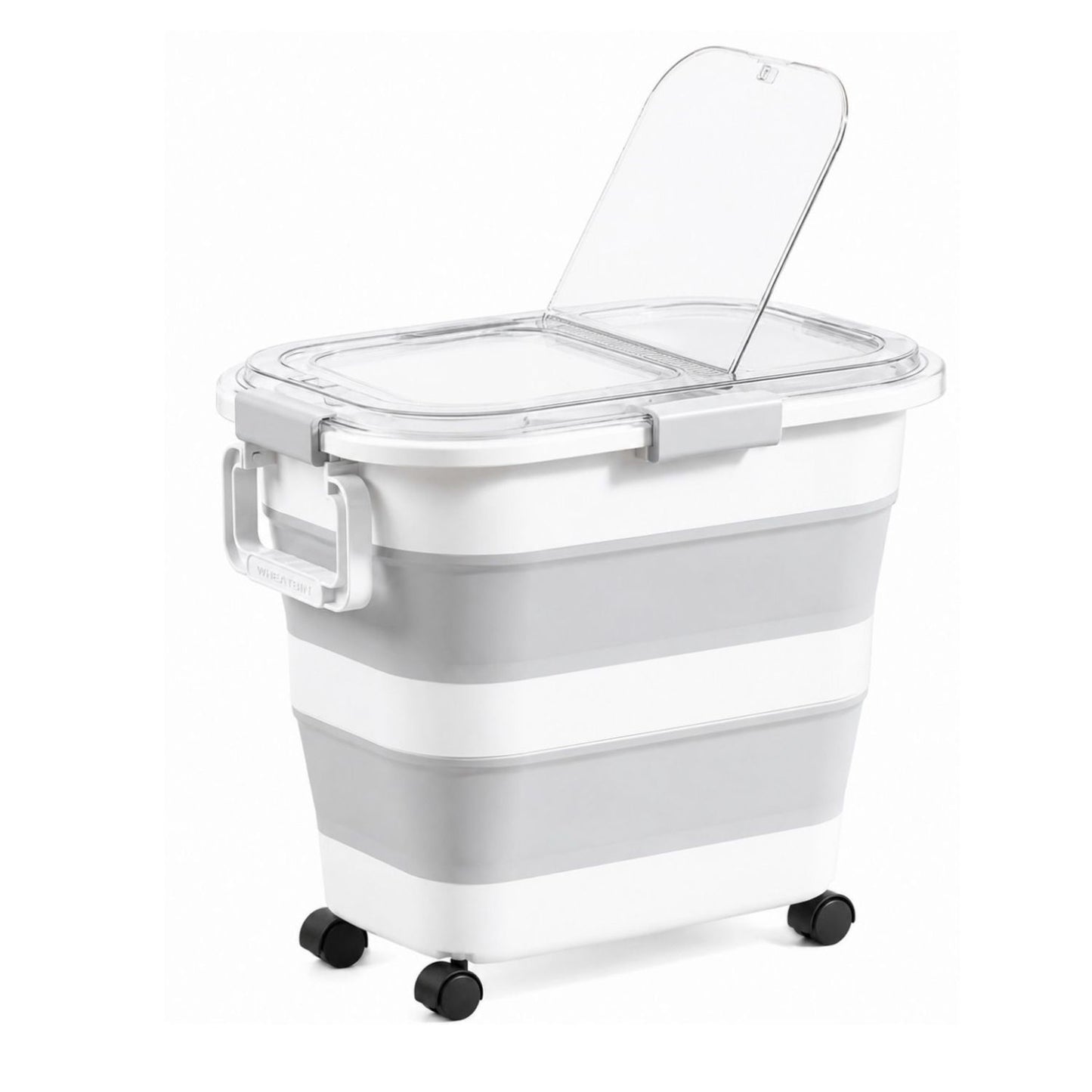 Home Collection Collapsible Airtight Rice Storage Container with Wheels