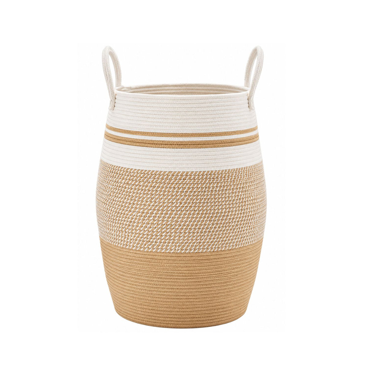 Home Collection 105L Large Woven Rope Laundry Hamper and Blanket Storage Basket