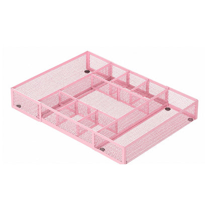 Home Collection Expandable Mesh Desk Drawer Organizer Tray with 10 Adjustable Compartments