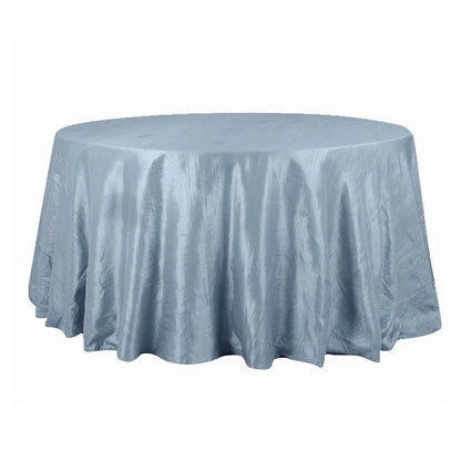 Home Collection Round Crinkled Taffeta Tablecloth 132"