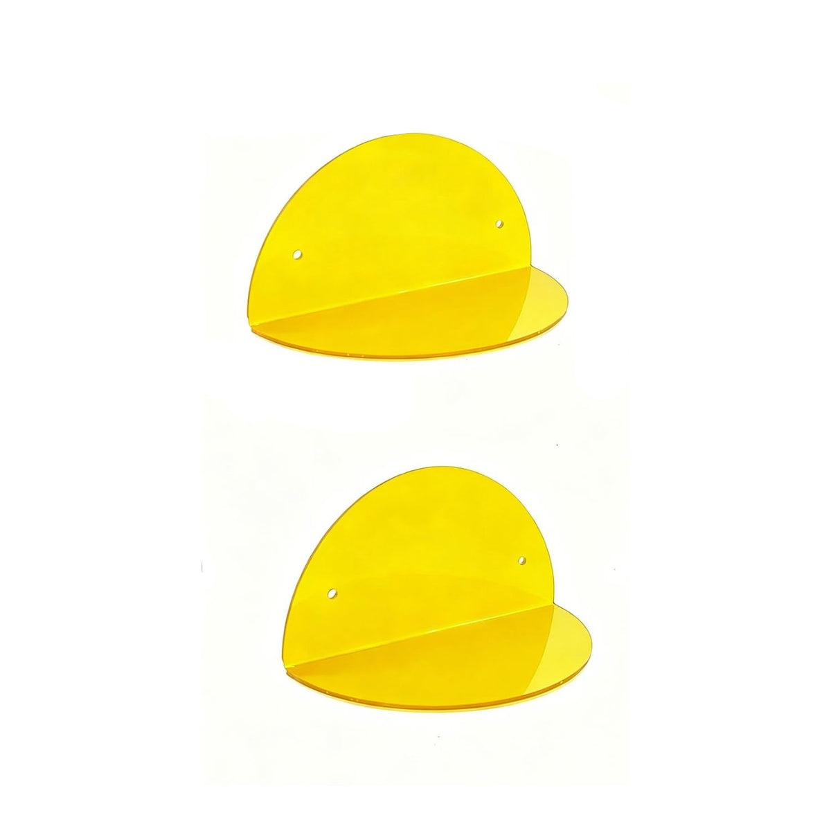 Home Collection Pack of 2 Acrylic Floating Wall Shelves for Home Display 8 Inch