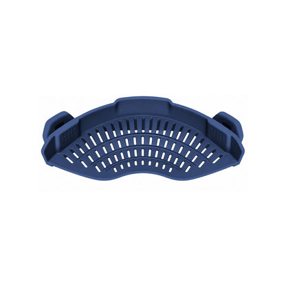 Home Collection Clip-On Silicone Pasta Strainer 8.86x3.55 inch Space-Saving Kitchen Colander