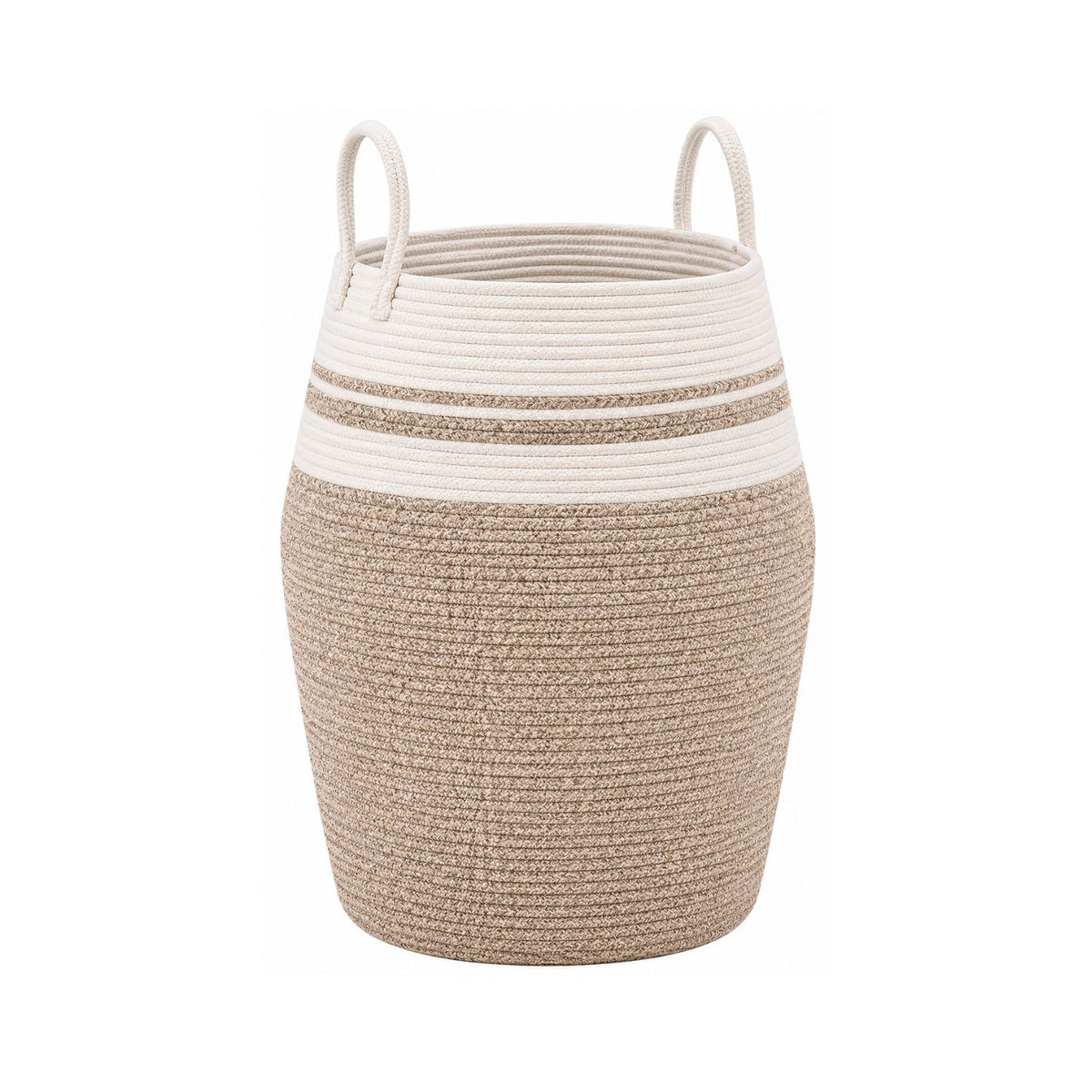 Home Collection 105L Large Woven Rope Laundry Hamper and Blanket Storage Basket