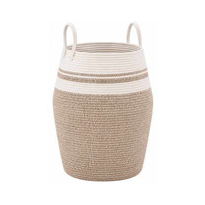Home Collection 105L Large Woven Rope Laundry Hamper and Blanket Storage Basket