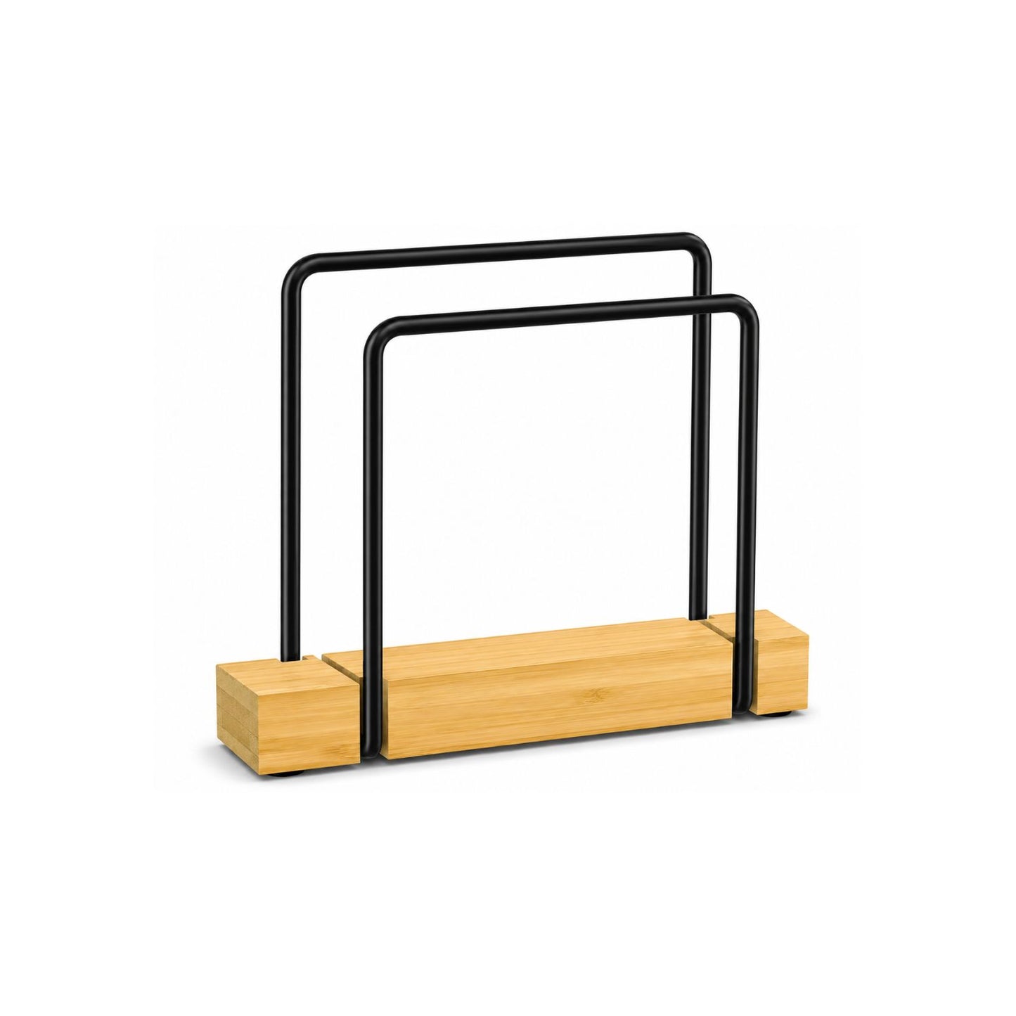 Home Collection Iron and Rustic Wood Standing Napkin Holder for Table and Countertop