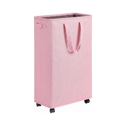 Home Collection 75L Slim Rolling Laundry Hamper with Wheels for Clothes