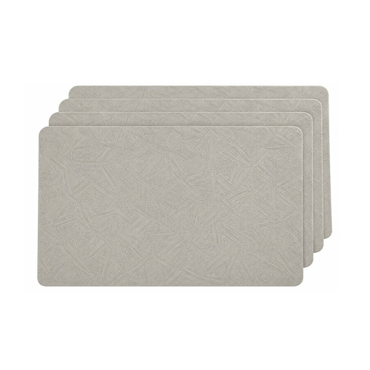 Home Collection Pack of 4 Waterproof Vinyl Leather Placemats Wipeable Dining Table Mats