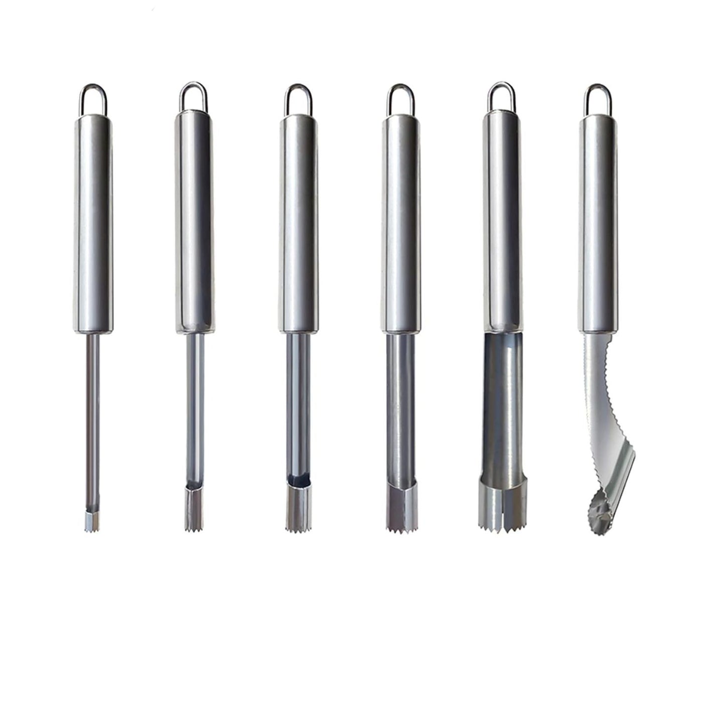 Home Collection 6-Piece Stainless Steel Fruit Corer & Pitter Set
