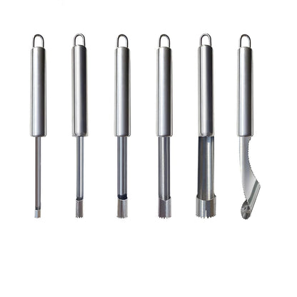 Home Collection 6-Piece Stainless Steel Fruit Corer & Pitter Set