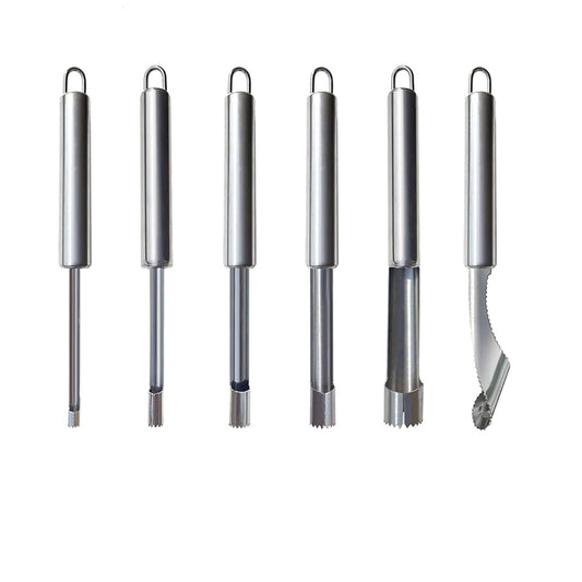 Home Collection 6-Piece Stainless Steel Fruit Corer & Pitter Set