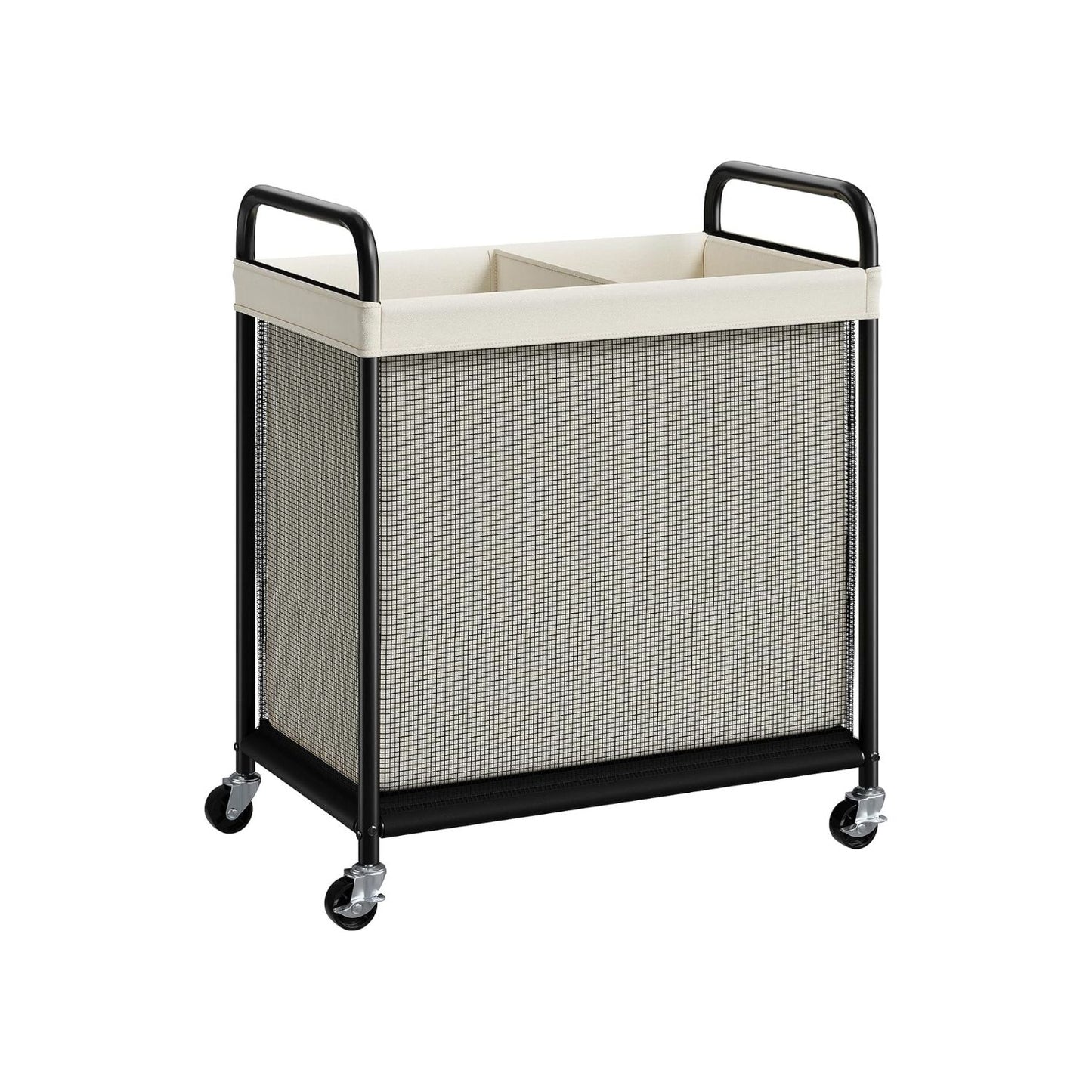 Home Collection Rolling Laundry Sorter Hamper with Wheels and Removable Liner Bags
