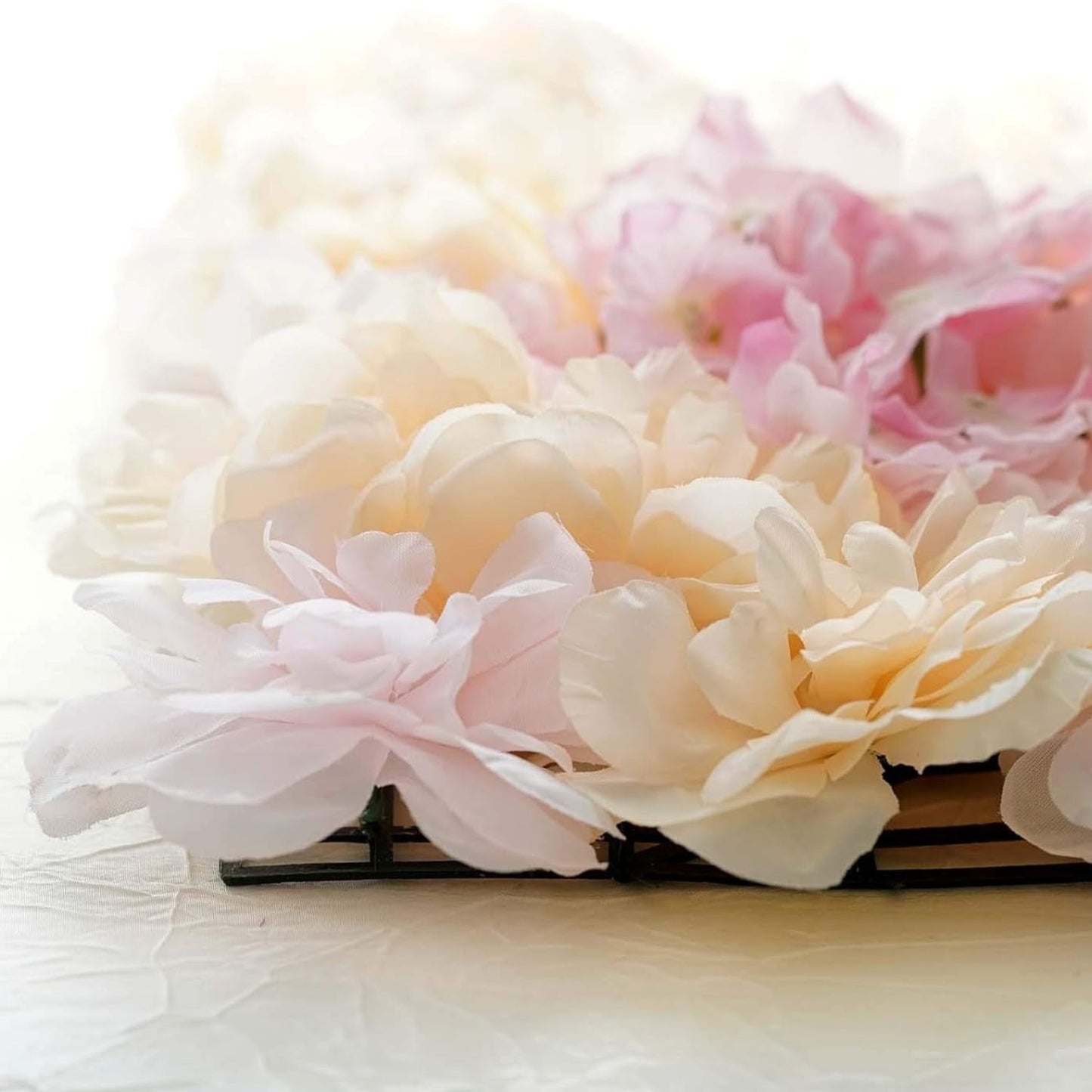 Home Collection Pack of 4 Silk Rose Flower Wall Panels