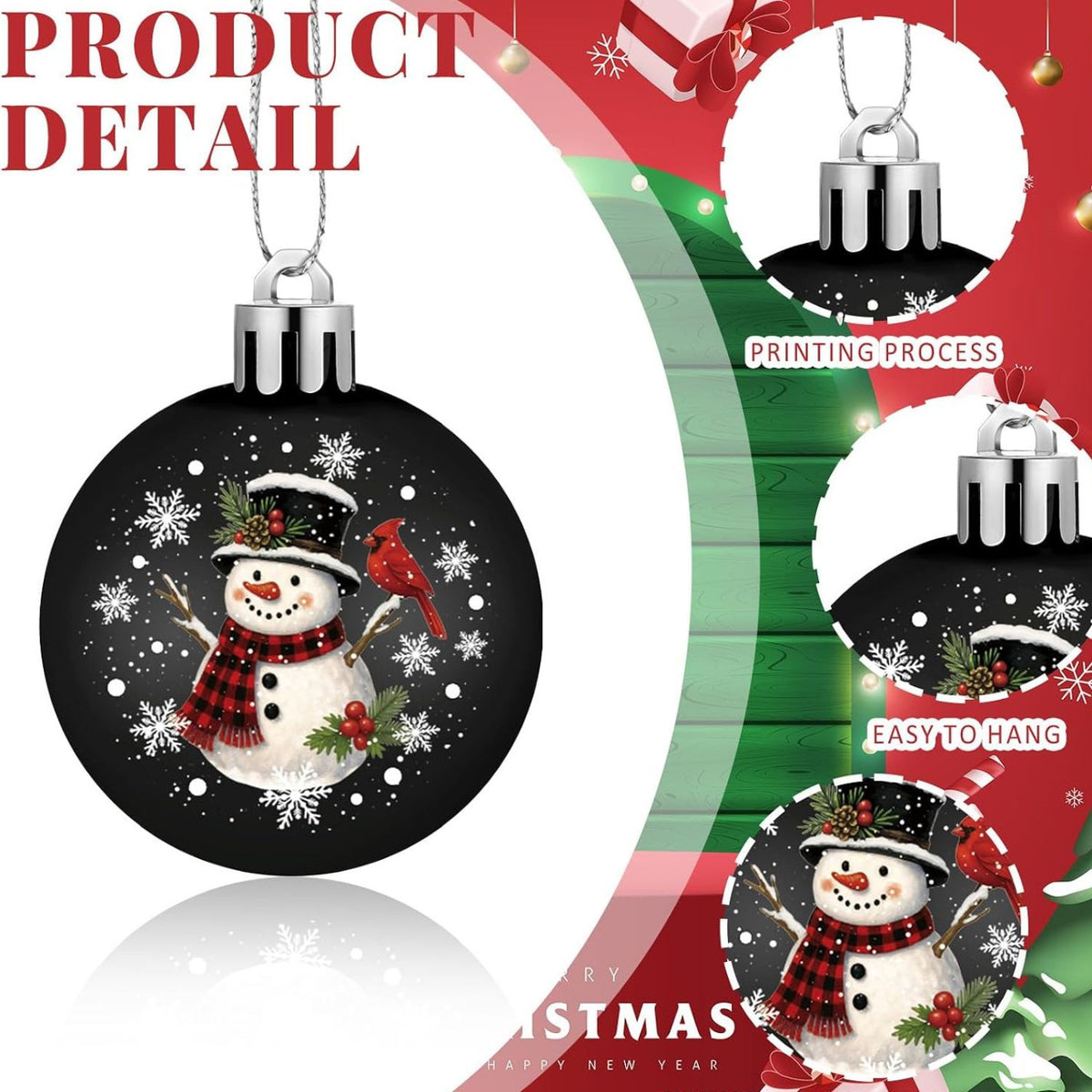 Home Collection Pack of 40 Mini Christmas Ball Ornaments 1.2 Inch Hanging Xmas Tree Decorations