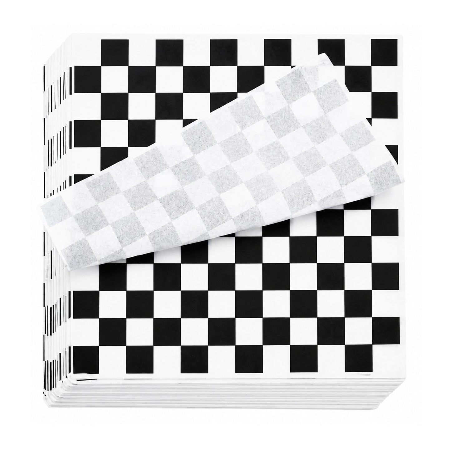 Home Collection Checkered Wrap Paper Sheets Basket Liner