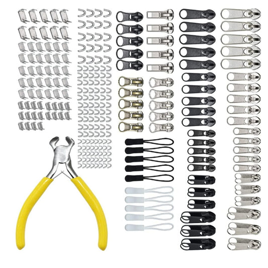 Home Collection 252-Pcs Zipper Slider & Pull Replacement Set with Pliers