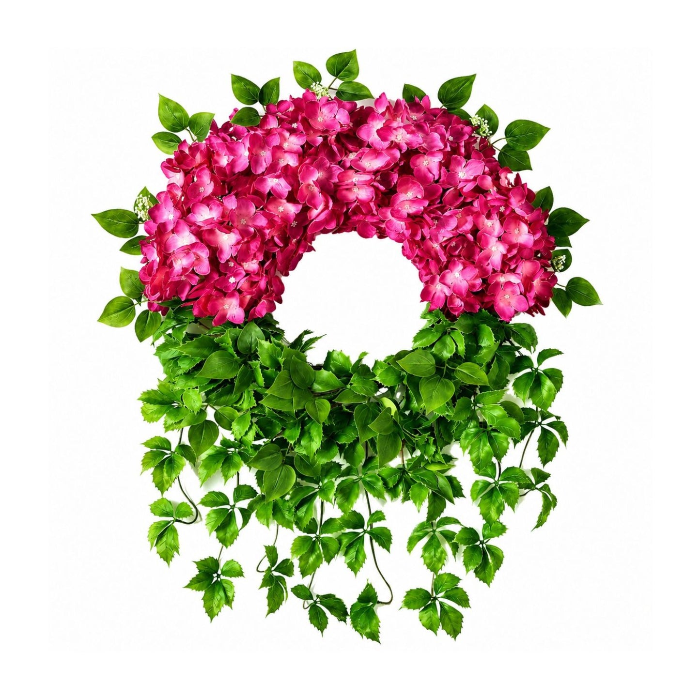 Home Collection Artificial Hydrangea Wreath with Ivy for Front Door 23-Inch