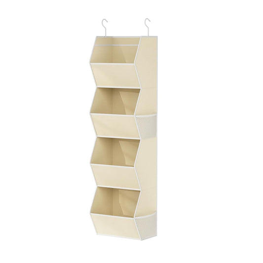 Home Collection 4-Shelf Hanging Closet Organizer with Mesh Pocket