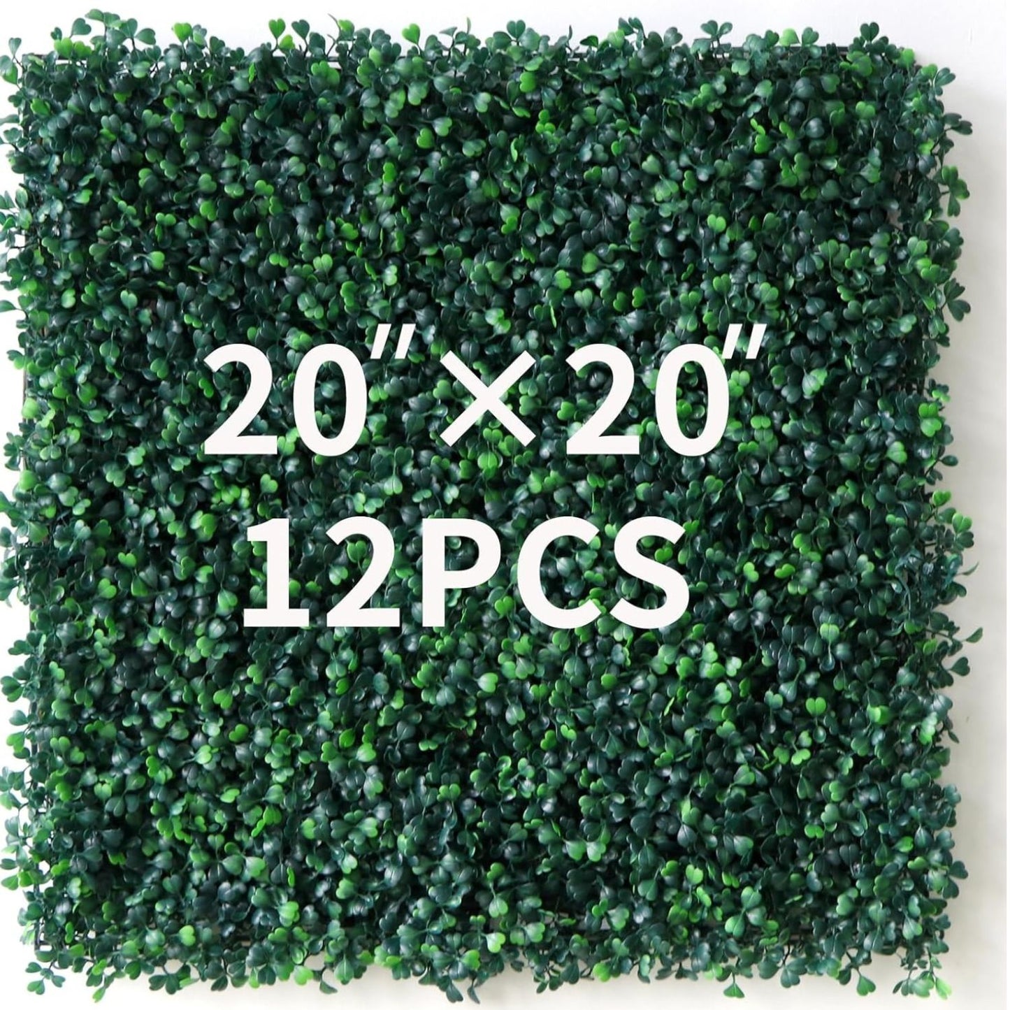 Home Collection 12Pcs Boxwood Grass Wall Panels 20x20"
