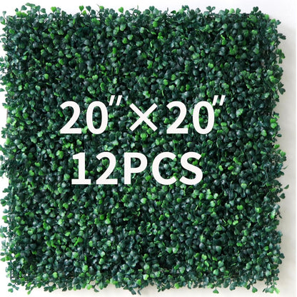 Home Collection 12Pcs Boxwood Grass Wall Panels 20x20"