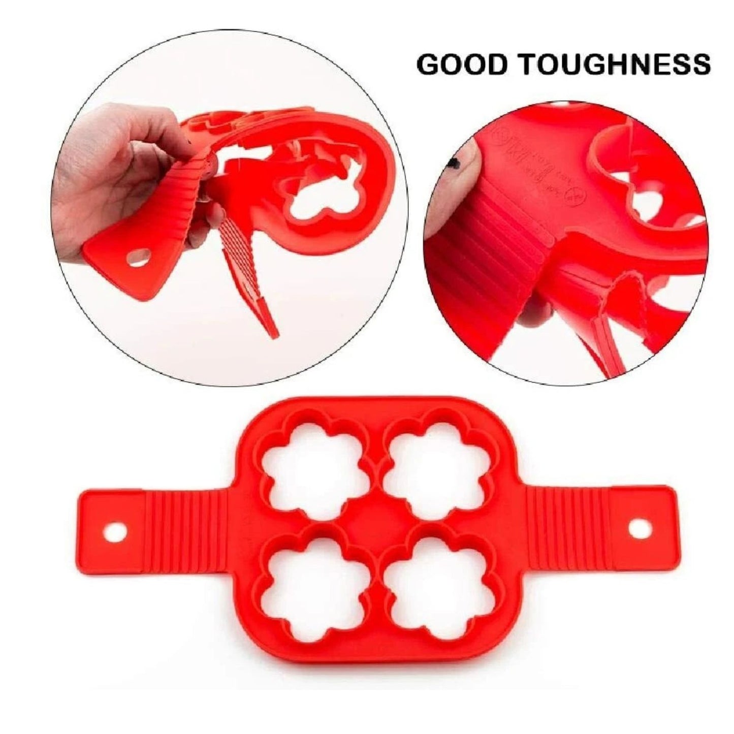 Home Collection Nonstick 4-Hole Silicone Pancake Maker