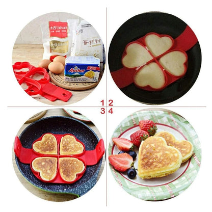 Home Collection Nonstick 4-Hole Silicone Pancake Maker