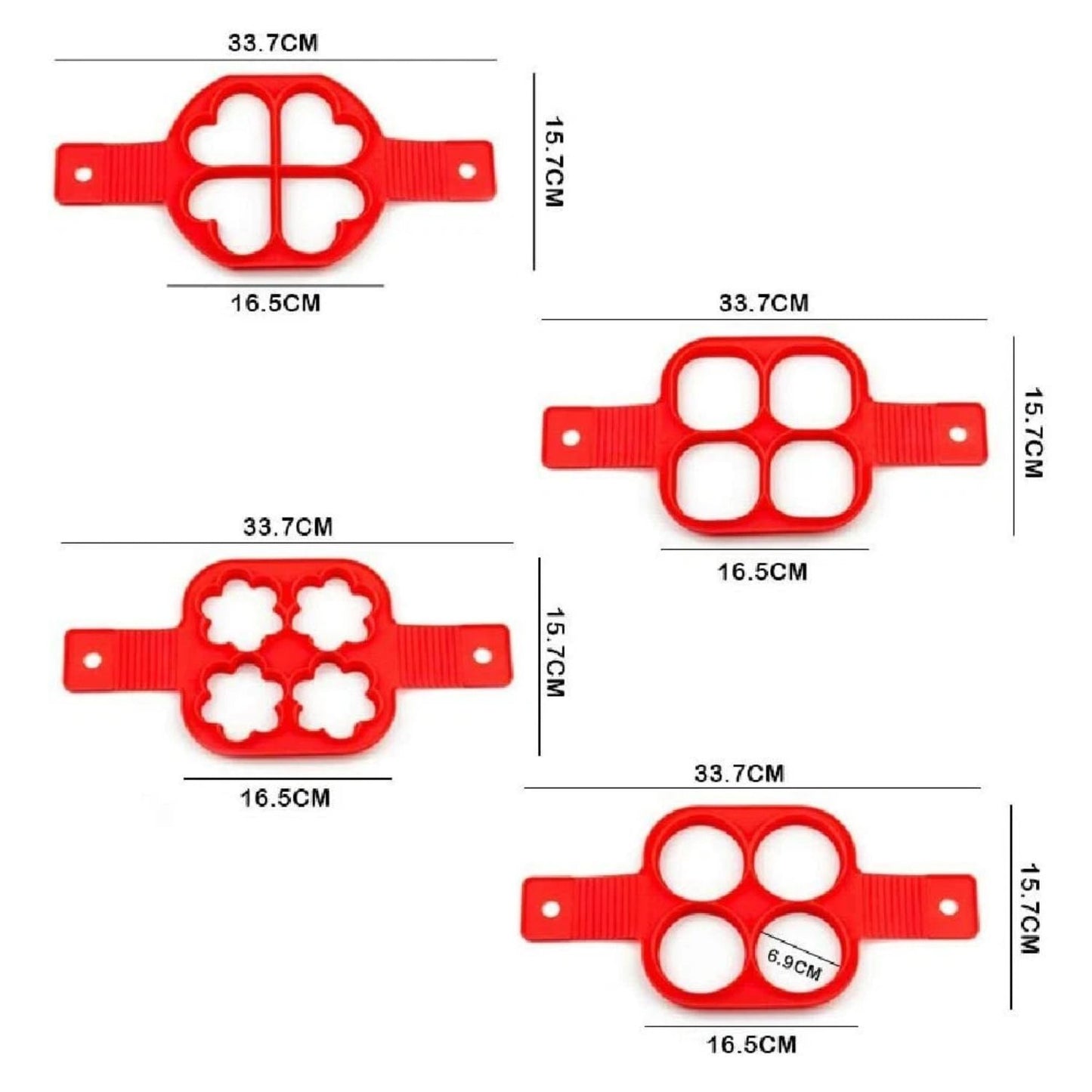 Home Collection Nonstick 4-Hole Silicone Pancake Maker