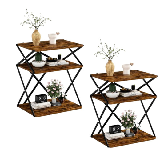 Home Collection 3-Tier End Table Set of 2
