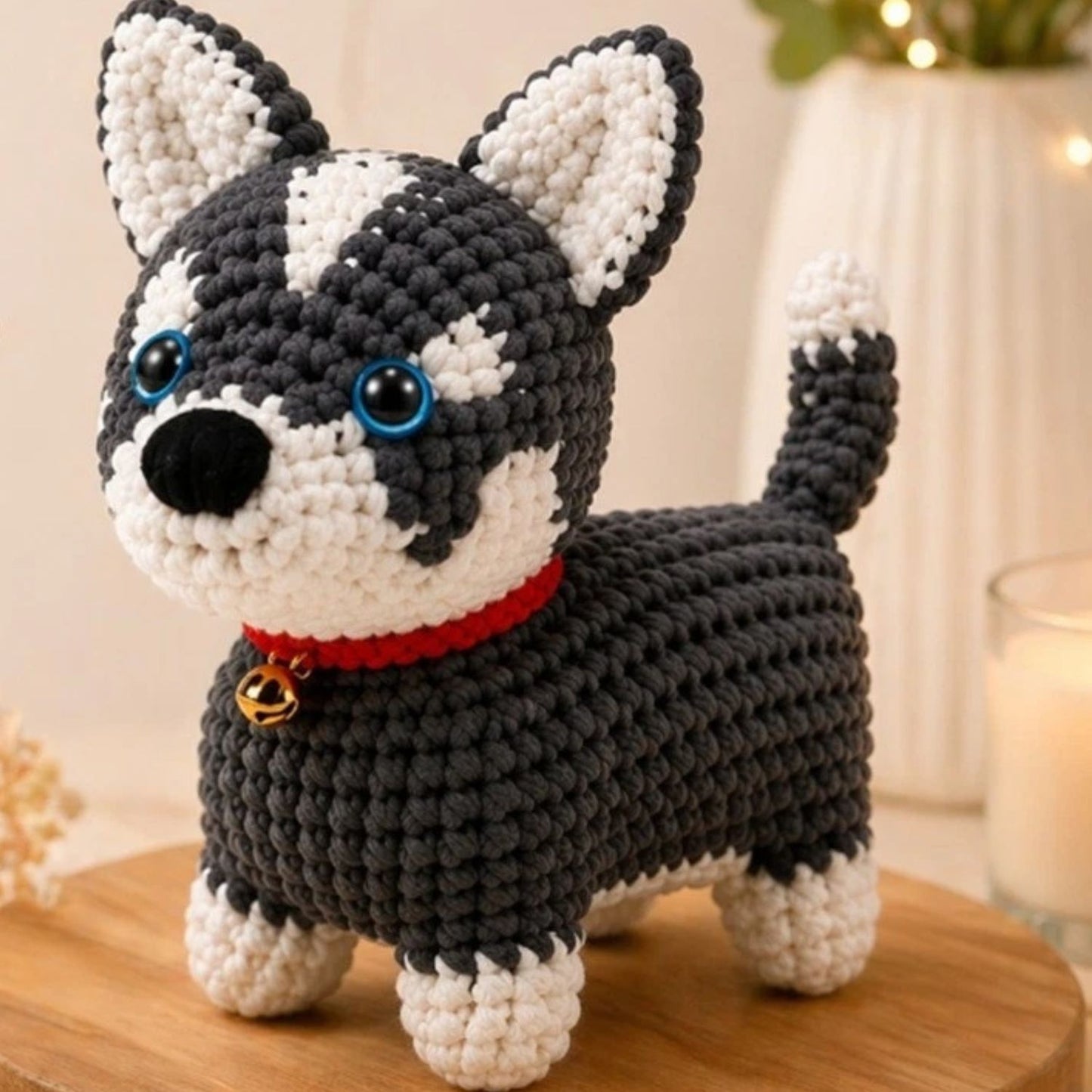Home Collection Husky Dog Crochet Kit for Beginners