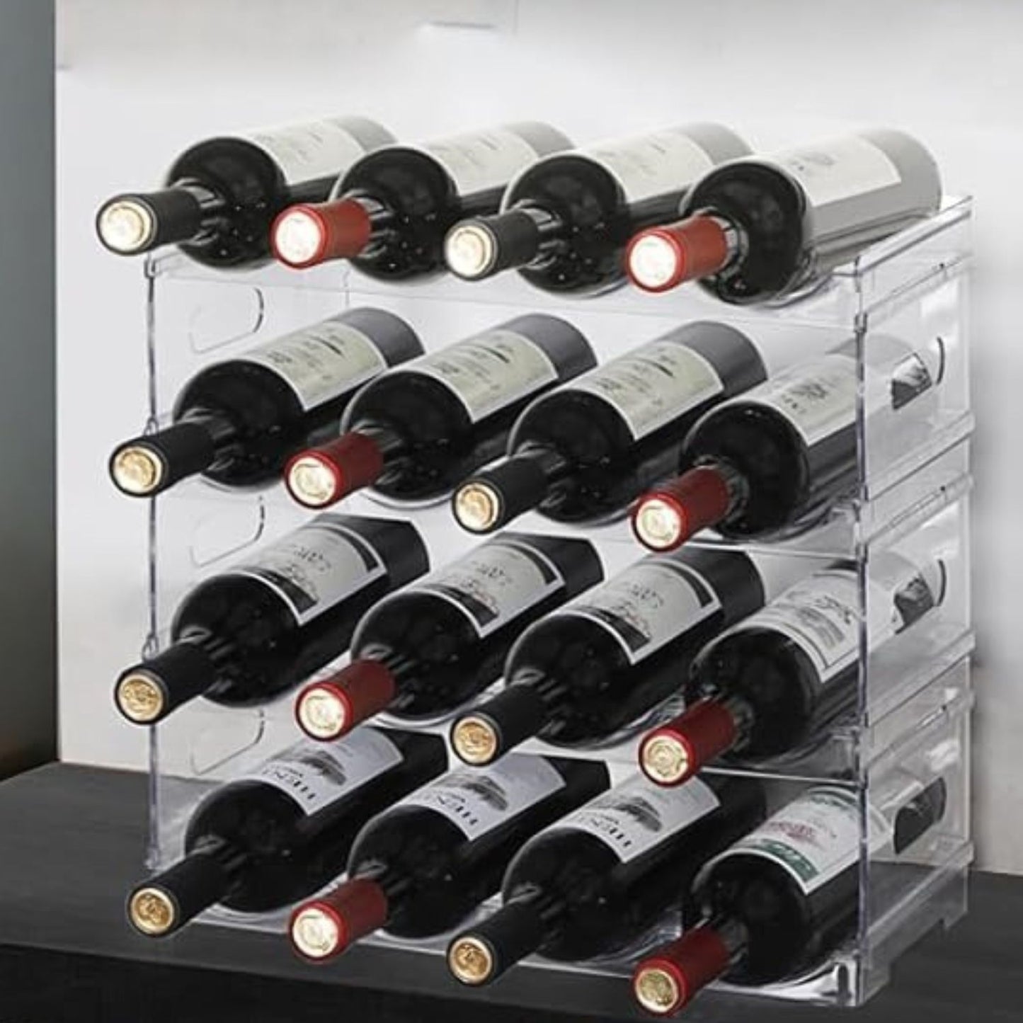 Home Collection Large Compartment Stackable Water Bottle Organizer Rack