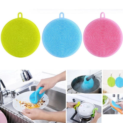 Home Collection Pack of 3 Multifunction Kitchen Silicone Dishwashing Brush Set