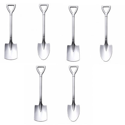 Home Collection Pack of 6 Stainless Steel Shovel Teaspoons Set