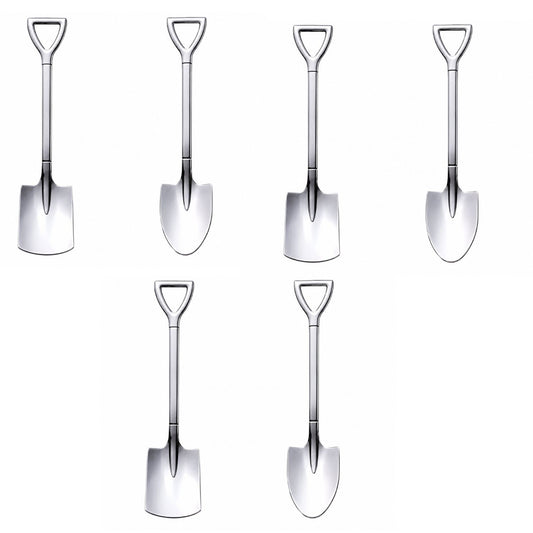 Home Collection Pack of 6 Stainless Steel Shovel Teaspoons Set