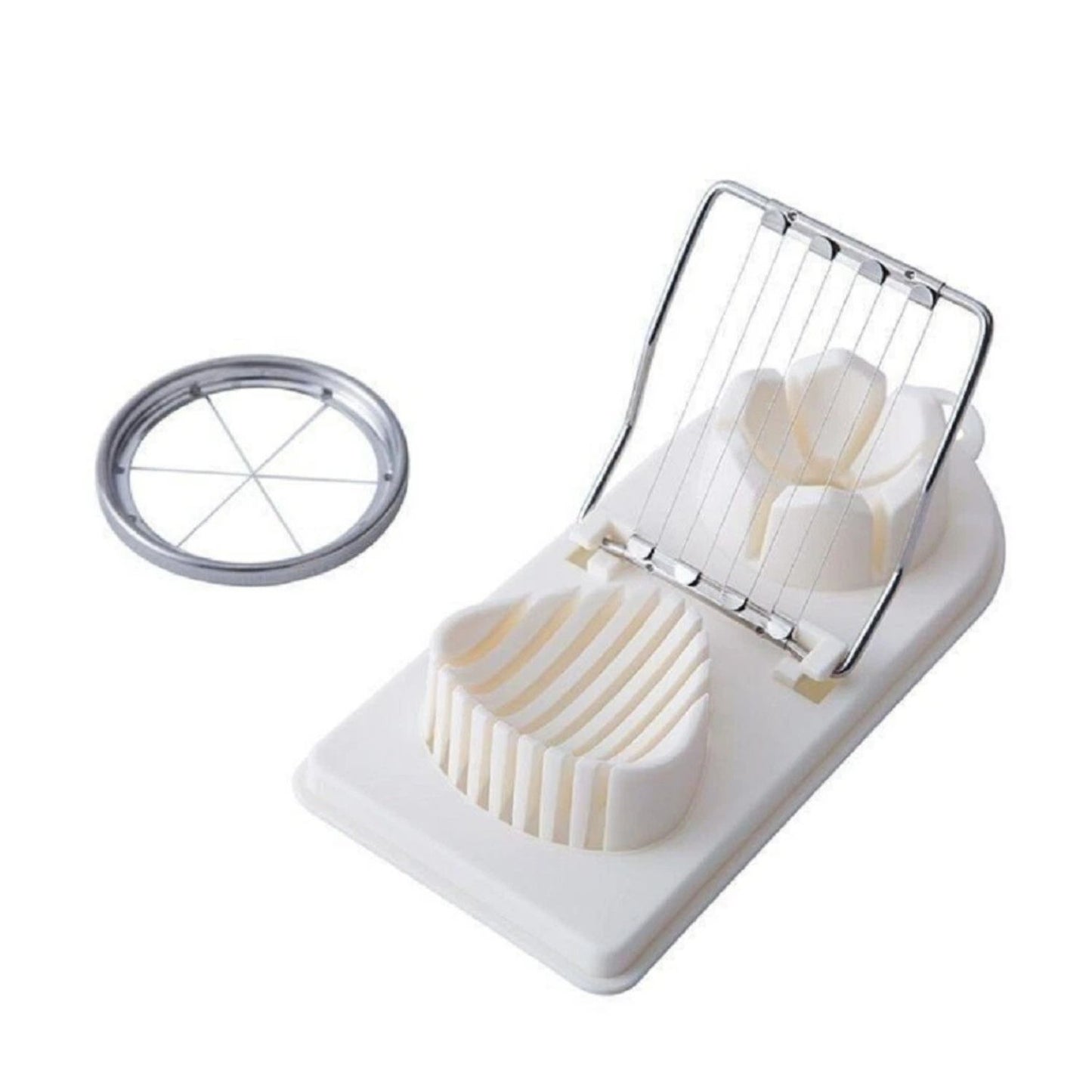 Home Collection 2-in-1 Stainless Steel Egg Slicer and Mushroom Tomato Chopper